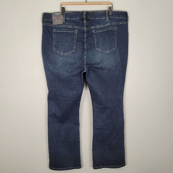 Torrid Size 24S Mid Rise Slim Boot Jeans Vintage Stretch Blue NWT - Picture 5 of 12